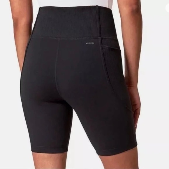 Mondetta Ladies High Waist Biker Shorts, Medium, Black, NWT - Picture 3 of 15